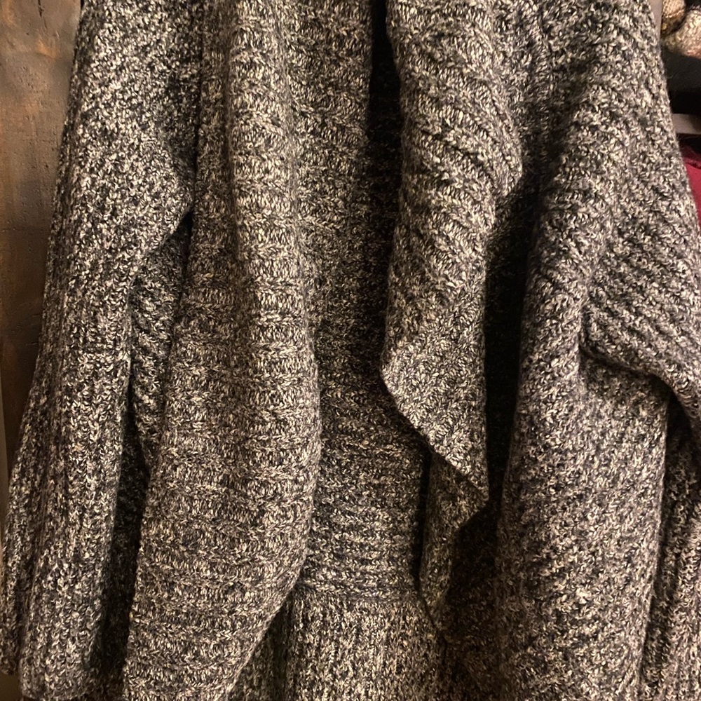 Talbots Heather Gray Knit Cardigan